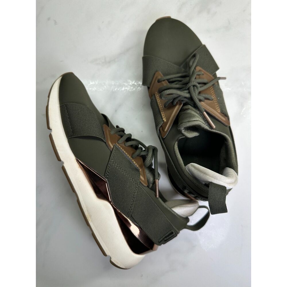 Puma Muse Green & Bronze Metallic Tennis Shoes, Women's Size 7 Sneakers